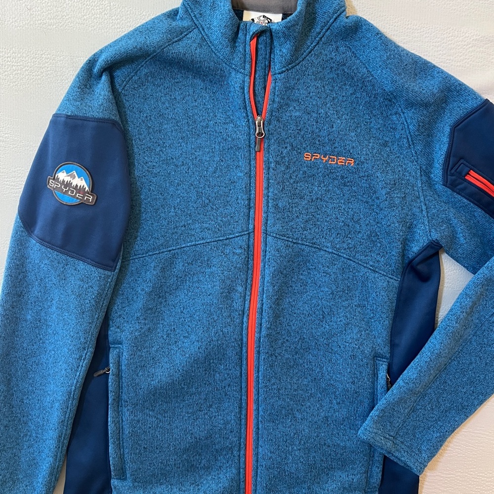 Spyder Men's Blue Performance Jacket with Red Accents